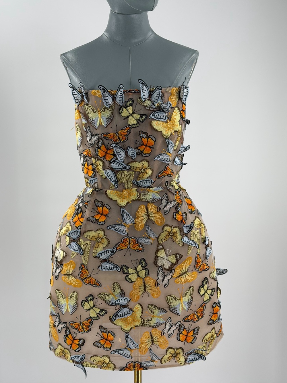 🆕 BRONX & BANCO 🧿 NWOT Bella Butterfly Maraya Strapless Mini Dress, Sz XL US10 - Picture 3 of 17